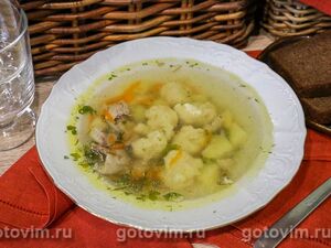 Суп куриный с клецками в мультиварке