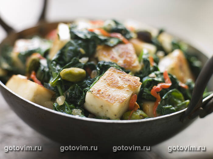 ���� ����� - ������� ��� �� �������� (Saag Paneer)