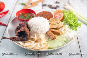 ���� ����� - ��� �� ��������� ������ (Nasi lemak kukus)