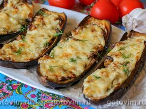 Баклажаны, фаршированные грибами