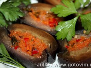 Солёные баклажаны фаршированные
