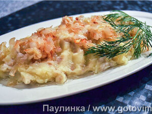 Сытное картофельно-перловое пюре с луком (НаставованА каше з цибулькой)