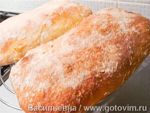 Хлеб в хлебопечке по типу Чиабатты