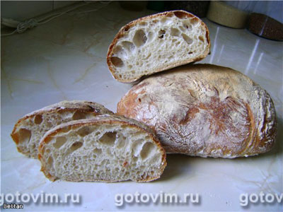 Как приготовить рецепт Чиабатта – хлеб без замеса в домашних условиях
