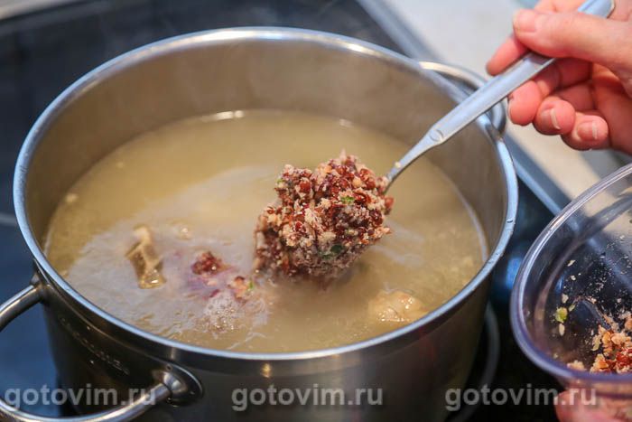 Суп с красной фасолью и мясом