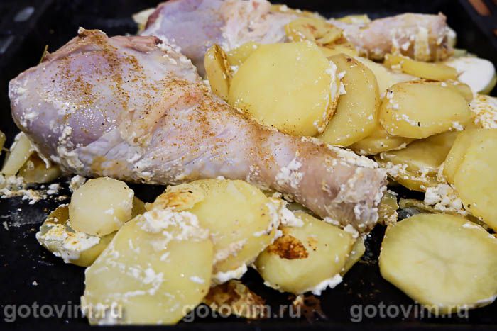 Голень индейки с картошкой в духовке - оригинальный рецепт с пошаговыми фото