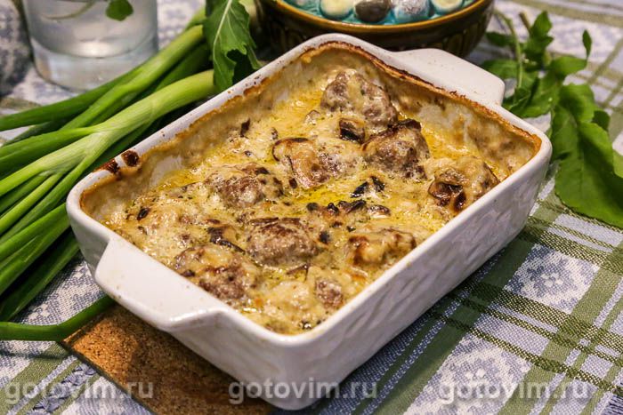 МЯСНЫЕ ЁЖИКИ С КАРТОШКОЙ ПОД СЫРОМ