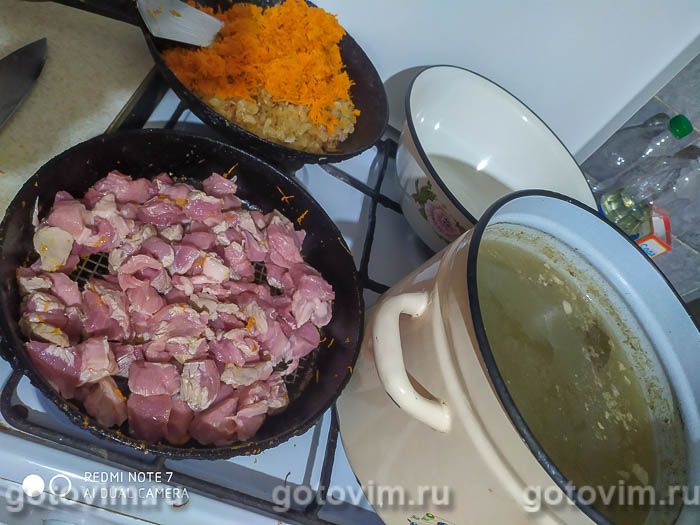 Перловая каша с мясом - кулинарный рецепт.