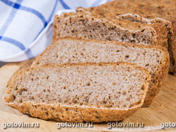 Хлеб ржаной с отрубями на закваске без дрожжей