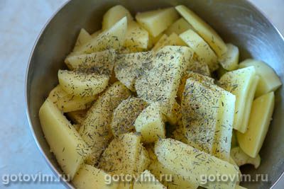 Как приготовить Картошка кружочками в духовке рецепт пошагово