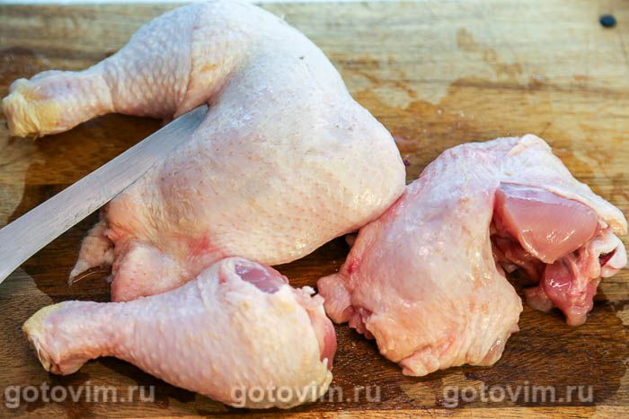 Цыпленок с гречкой демиглас и овощами гриль
