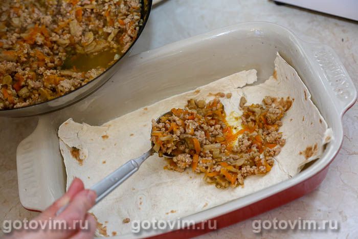 Домашняя лазанья с фаршем из лаваша рецепт пошагово с фото