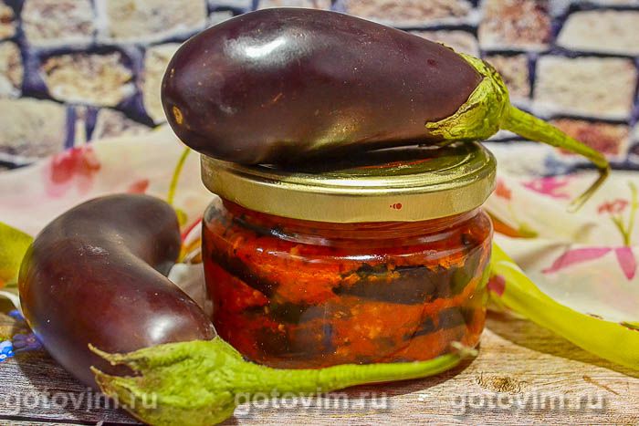 Салат огонек из баклажанов, перца и чеснока на зиму