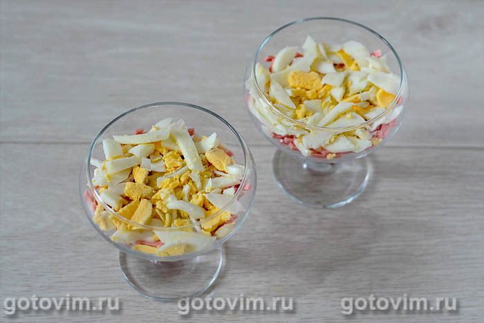 Порционный салат «Аленький цветочек», пошаговый рецепт на ккал, фото, ингредиенты - Елена-Sh