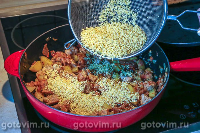 Пшенная каша с мясом на ужин