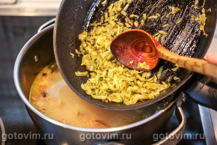 Рассольник консервированный с маринованными огурцами