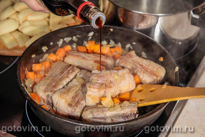 Ребрышки с овощами