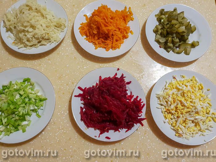 Салат «Грибная поляна» с курицей