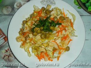 Овощной салат с соевым мясом