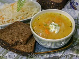 Щи с квашеной капустой в мультиварке