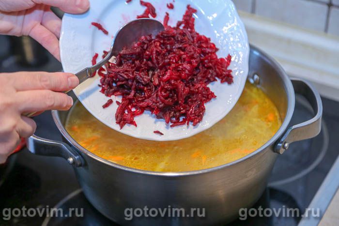 Борщ с отварной свеклой и курицей – кулинарный рецепт