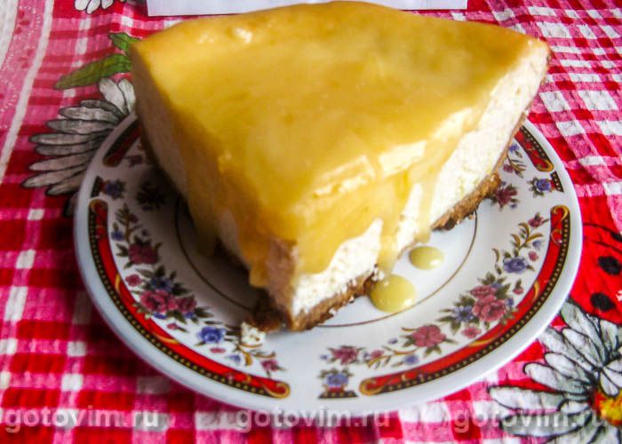 Творожный пирог с лимоном и изюмом, рецепт с фото.