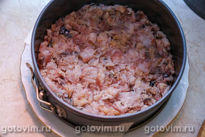 Скумбрия под шубкой из пюре