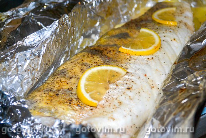 Запеченная рыба судак в духовке в фольге целиком простой рецепт пошаговый