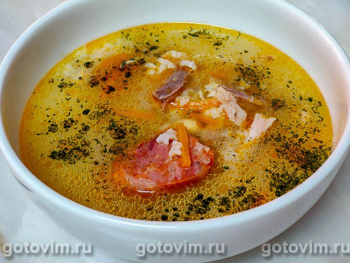 Сырный суп с курицей и рисом в мультиварке