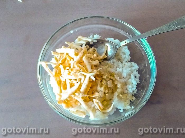 Рисовые котлеты с сыром и зеленью