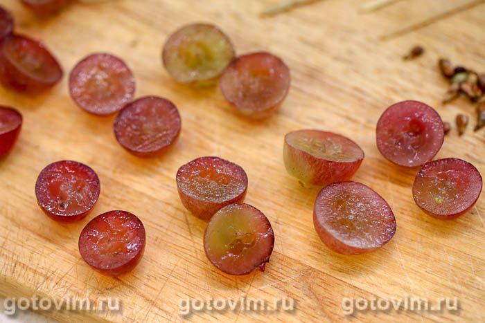 Канапе с сыром и виноградом - Пошаговый рецепт с фото. Новогодние рецепты Новогодние закуски